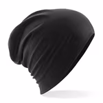 Beechfield Baumwoll-Mikrostrick Slouch Beanie 28cm, Black One Size, CB368 – Bild 3