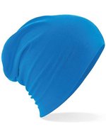 Beechfield Baumwoll-Mikrostrick Slouch Beanie 28cm, Black One Size, CB368 – Saphir Bleu