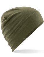 Beechfield Merino Beanie mit doppelschichtiger Manschette, Black One Size, CB370 – Military Green