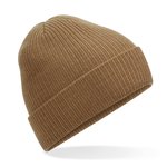 Beechfield Polylana® Ribbed Beanie mit Umschlag, Black One Size, CB376R – Bild 3