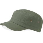 Beechfield Urban Army Cap mit Fischgrätmuster, Vintage Olive One Size, CB38 – Bild 3