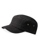 Beechfield Urban Army Cap mit Fischgrätmuster – Vintage Black