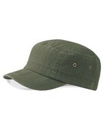 Beechfield Urban Army Cap mit Fischgrätmuster – Vintage Olive