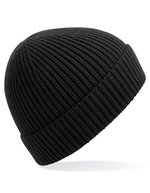 Beechfield Rippstrick Beanie mit Umschlag, Steel Blue One Size, CB380 – Bild 2