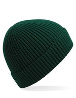 Beechfield Rippstrick Beanie mit Umschlag, Steel Blue One Size, CB380 – Bottle Green