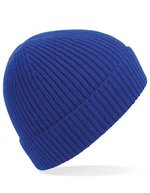 Beechfield Rippstrick Beanie mit Umschlag, Steel Blue One Size, CB380 – Bright Royal
