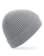 Beechfield Rippstrick Beanie mit Umschlag, Steel Blue One Size, CB380 – Light Grey