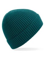 Beechfield Rippstrick Beanie mit Umschlag, Steel Blue One Size, CB380 – Ocean Green