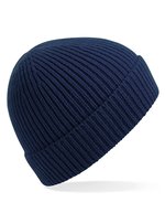 Beechfield Rippstrick Beanie mit Umschlag, Steel Blue One Size, CB380 – Oxford Navy