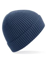 Beechfield Rippstrick Beanie mit Umschlag, Steel Blue One Size, CB380 – Steel Blue