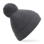 Beechfield Bonnet en maille côtelée avec pompon, Oxford Navy One Size, CB382 – image 3