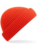 Beechfield Nachhaltige Harbour Beanie aus Recyclingmaterial, Marine Green One Size, CB383R – Rosso fuoco