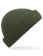 Beechfield Nachhaltige Harbour Beanie aus Recyclingmaterial, Marine Green One Size, CB383R – Verde oliva