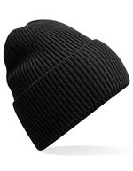 Beechfield Oversized Beanie aus recyceltem Polyester, Black One Size, CB384R – Noir