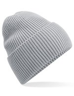 Beechfield Oversized Beanie aus recyceltem Polyester, Black One Size, CB384R – Gris clair