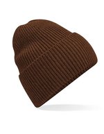 Beechfield Oversized Beanie aus recyceltem Polyester, Black One Size, CB384R – Walnut