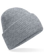 Beechfield Klassischer Deep Cuffed Beanie aus Recyclingpolyester, Ash One Size, CB385R – Ash