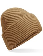 Beechfield Klassischer Deep Cuffed Beanie aus Recyclingpolyester, Ash One Size, CB385R – Biscuit