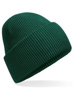 Beechfield Klassischer Deep Cuffed Beanie aus Recyclingpolyester, Ash One Size, CB385R – Bottle Green