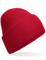 Beechfield Klassischer Deep Cuffed Beanie aus Recyclingpolyester, Ash One Size, CB385R – Classic Red