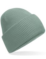 Beechfield Klassischer Deep Cuffed Beanie aus Recyclingpolyester, Ash One Size, CB385R – Dusty Green