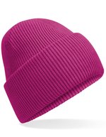 Beechfield Klassischer Deep Cuffed Beanie aus Recyclingpolyester, Ash One Size, CB385R – Festival Fuchsia
