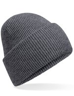 Beechfield Klassischer Deep Cuffed Beanie aus Recyclingpolyester, Ash One Size, CB385R – Granite