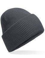 Beechfield Klassischer Deep Cuffed Beanie aus Recyclingpolyester, Ash One Size, CB385R – Graphite Grey