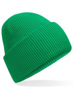 Beechfield Klassischer Deep Cuffed Beanie aus Recyclingpolyester, Ash One Size, CB385R – Kelly Green