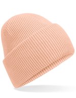 Beechfield Klassischer Deep Cuffed Beanie aus Recyclingpolyester, Ash One Size, CB385R – Peach