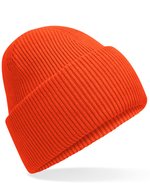 Beechfield Klassischer Deep Cuffed Beanie aus Recyclingpolyester, Ash One Size, CB385R – Sunset