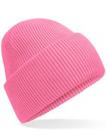 Beechfield Klassischer Deep Cuffed Beanie aus Recyclingpolyester, Ash One Size, CB385R – True Pink