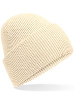 Beechfield Klassischer Deep Cuffed Beanie aus Recyclingpolyester, Ash One Size, CB385R – Vanilla