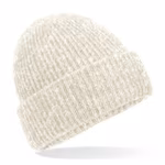 Beechfield Rippstrick Beanie mit Umschlagkante, Black Marl One Size, CB386 – Bild 3