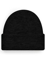 Beechfield Rippstrick Beanie mit Umschlagkante, Almond Marl One Size, CB386 – Black Marl