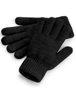 Beechfield Rippstrick Handschuhe mit Futter – Black Marl