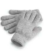 Beechfield Rippstrick Handschuhe mit Futter – Grey Marl