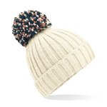 Beechfield Hygge Beanie mit Bommel und Futter, Mustard One Size, CB390 – Bild 3