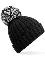 Beechfield Hygge Beanie mit Bommel und Futter – Black