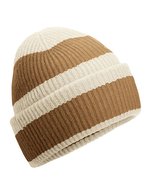 Colour Block Beanie – Vanilla/Biscuit