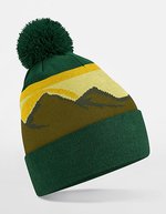 Beechfield Berglandschafts-Pom Pom Mütze aus Polyester, Alpine Peaks One Size, CB395R – Bild 2