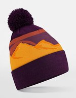Beechfield Berglandschafts-Pom Pom Mütze aus Polyester, Alpine Peaks One Size, CB395R – Desert Peaks
