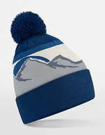 Beechfield Berglandschafts-Pom Pom Mütze aus Polyester, Alpine Peaks One Size, CB395R – Rocky Peaks