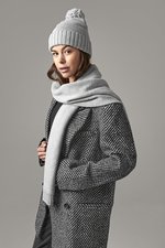 Beechfield Gestricktes Schal- und Beanie-Set, Light Grey Fleck One Size, CB401 – Bild 1