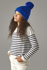 Beechfield Junior Reflective Beanie mit Bommel, Bright Red One Size, CB406B – Bild 1