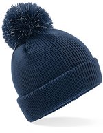 Beechfield Junior Reflective Beanie mit Bommel – French Navy