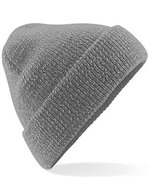 Beechfield Reflektierende Beanie mit Umschlag, Black One Size, CB407 – Graphite Gris