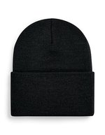 Beechfield Nachhaltiger Beanie mit breitem Umschlag, Almond One Size, CB40R – Black