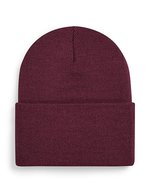 Beechfield Nachhaltiger Beanie mit breitem Umschlag, Almond One Size, CB40R – Burgundy