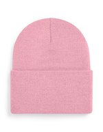 Beechfield Nachhaltiger Beanie mit breitem Umschlag, Almond One Size, CB40R – Dusky Pink